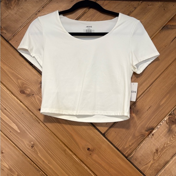 Ardene White Fitted Crop T-Shirt - Picture 1 of 4